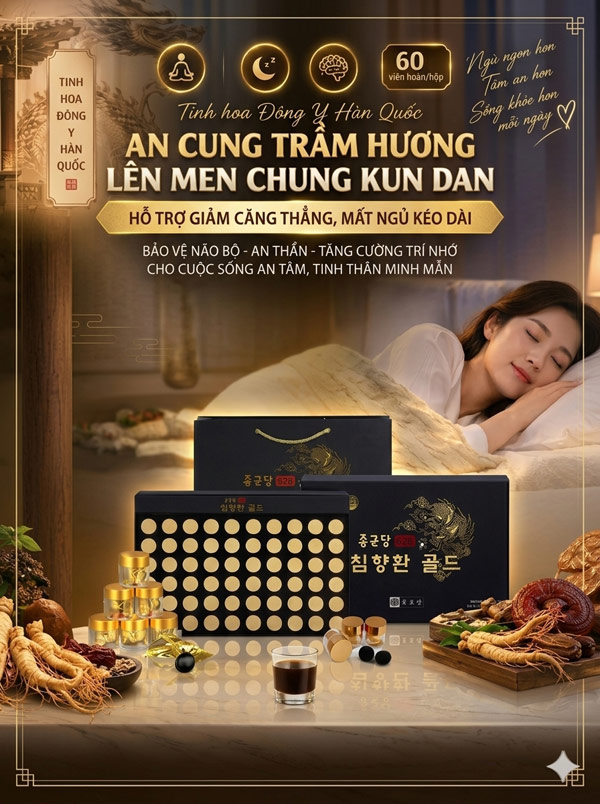An cung ngưu Trầm Hương lên mên Chong Kun Dang 60 viên