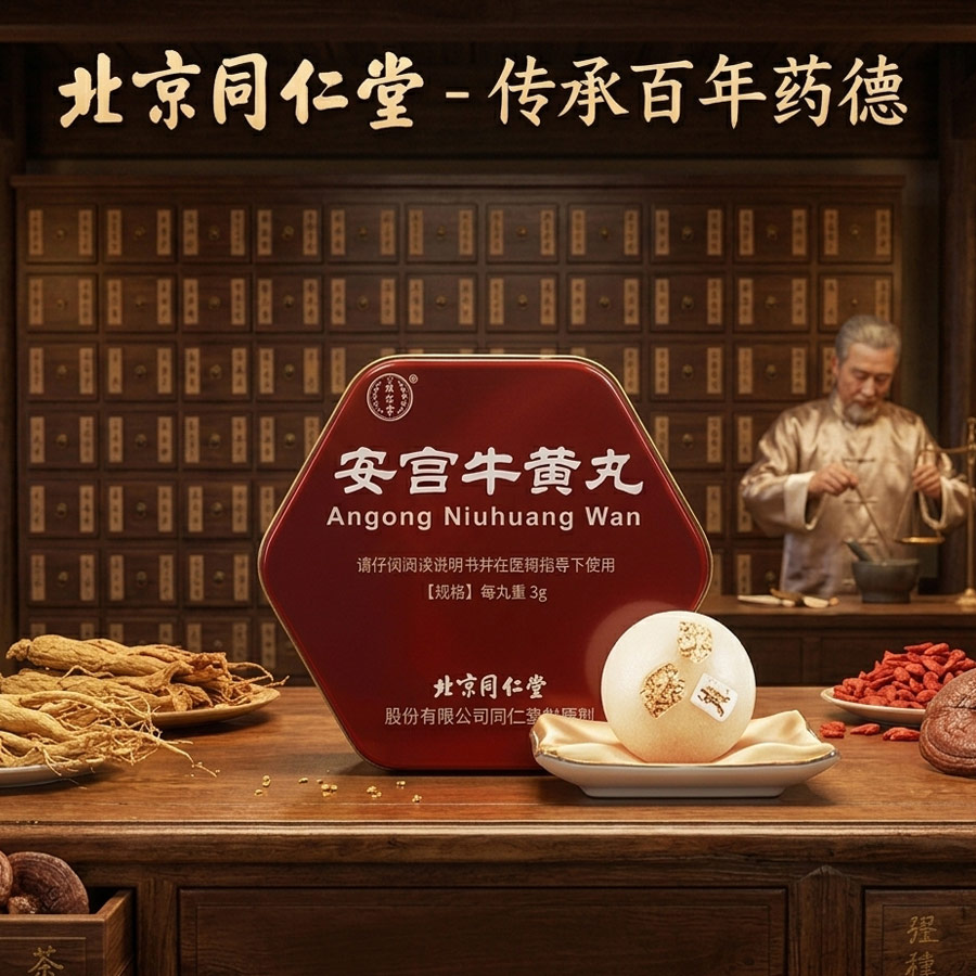 An cung ngưu hoàng hoàn hộp thiếc 1 viên Đồng Nhân Đường