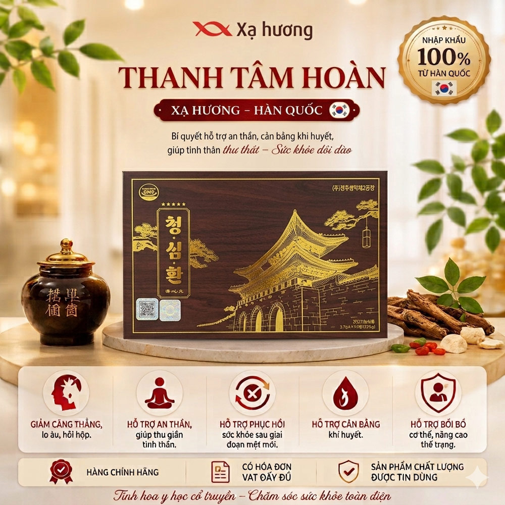 An cung ngưu Thanh Tâm Hoàn Cheong Sim Hwan Xạ Hương 60 viên