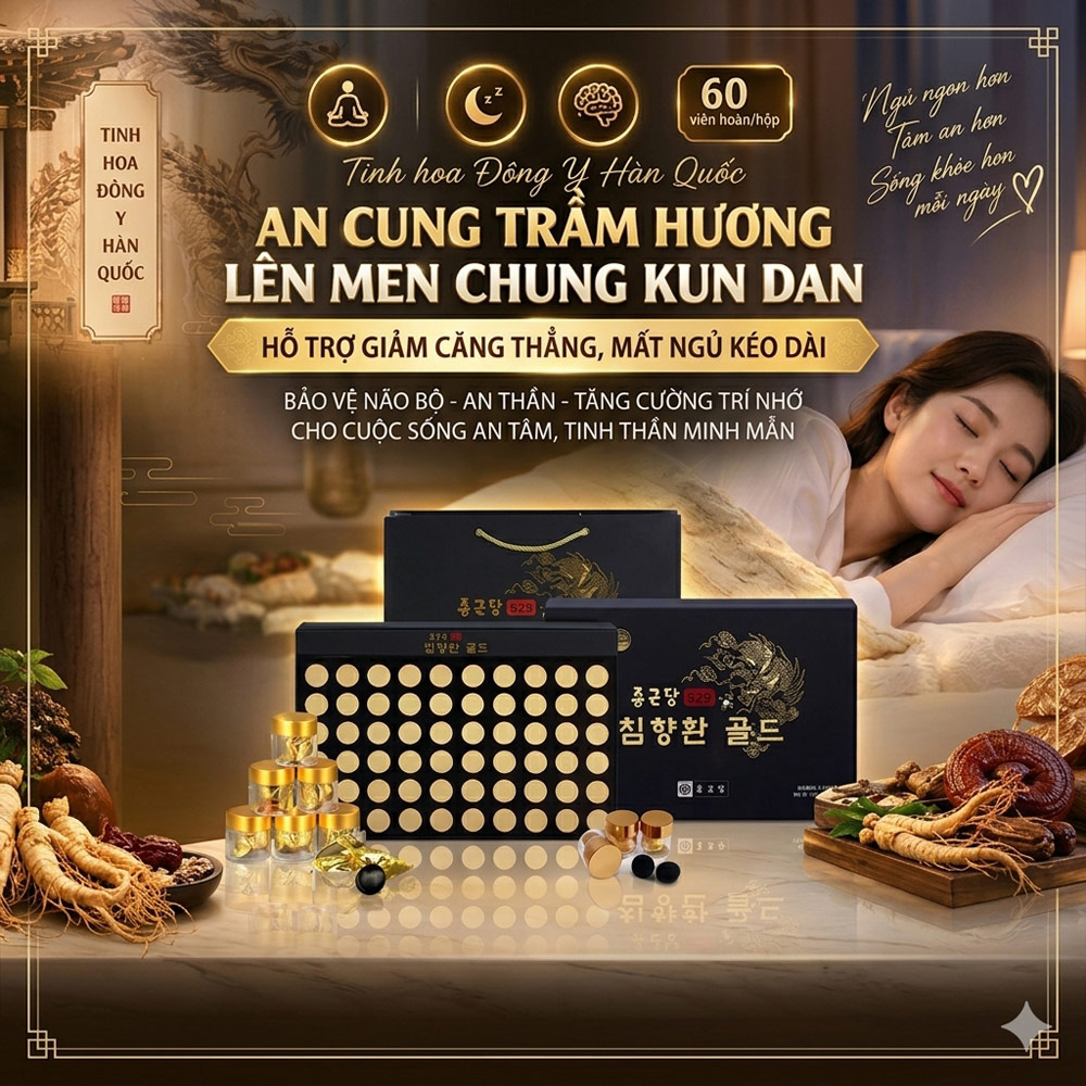 An cung ngưu Trầm Hương Chong Kun Dang Hàn Quốc 60 viên