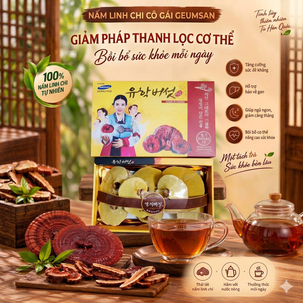 Nấm linh chi Hàn Quốc cô gái Geumsang 1 kg