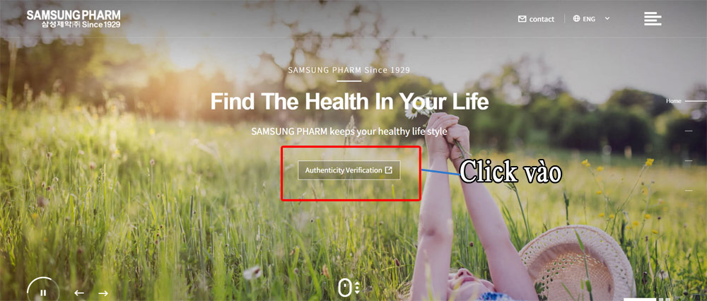 Trang chủ website thương hiệu Samsung pharm Hàn Quốc Trang chủ website thương hiệu Samsung pharm Hàn Quốc
